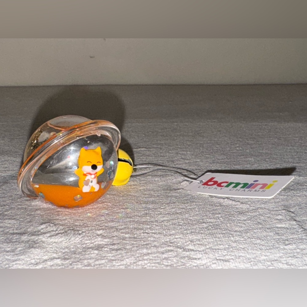 BCMINI Orange Planet Keychain with Orange Shiba Inu #ShibaInu #Keychain